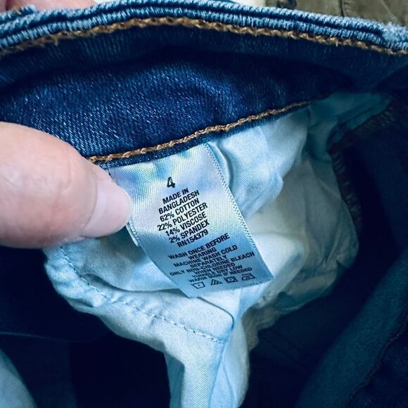 Aeropostale Distressed High Waisted Cropped Jegging Denim Midwash - Picture 4 of 5